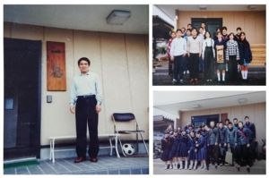 1980年に開業した宇城市不知火町の塾にて先代塾長と卒業生
