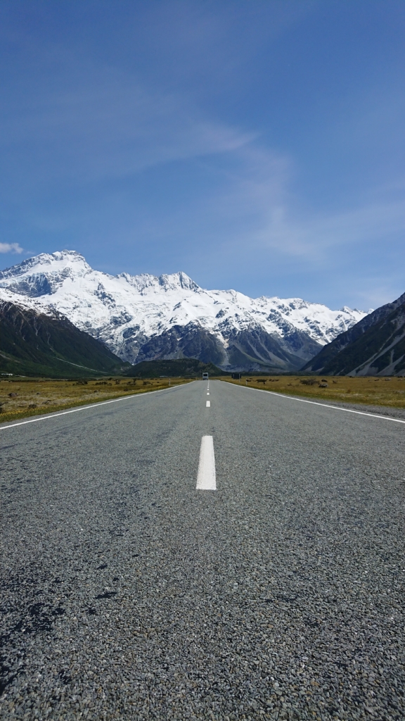 road to Mt. Cook